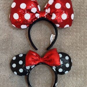 Disney Red and Black Polka Dot Hair Accessories